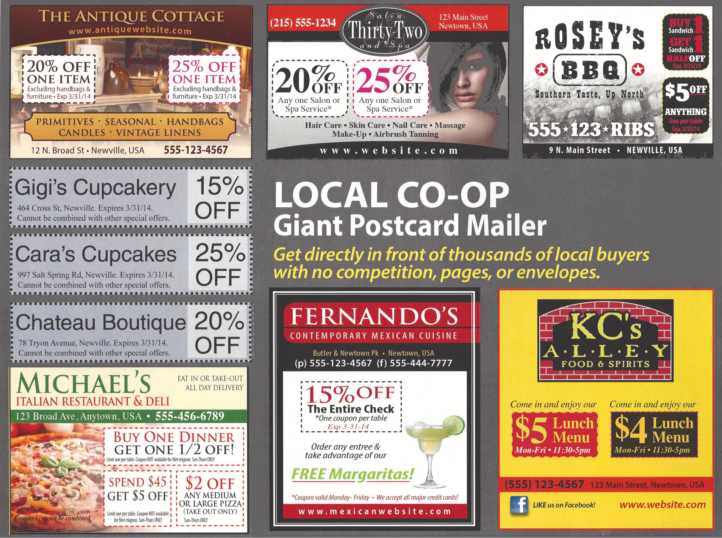 Local Co-Op Giant Postcard Mailer